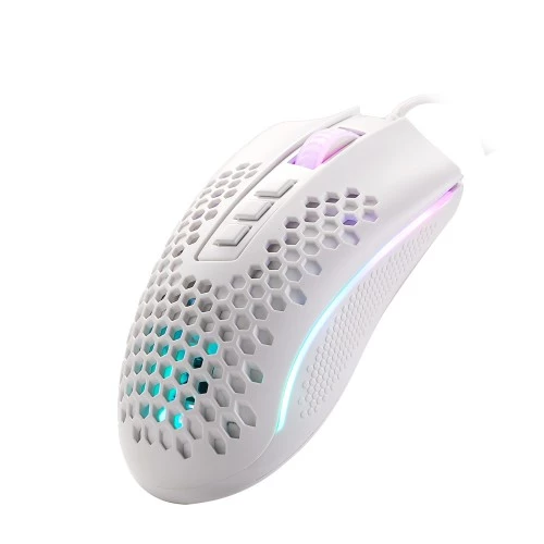 Redragon M808 Honeycomb Storm White Lightweight RGB Gaming Mouse