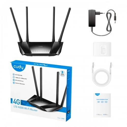 Cudy LT400 300Mbps Wireless N 4G LTE Router Price in Bangladesh-Four Star IT