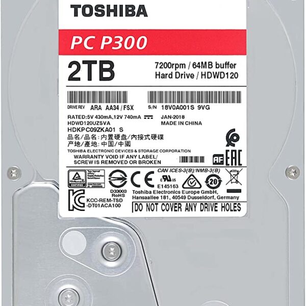 TOSHIBA 2 TB 7200 HDD