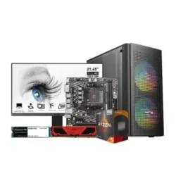 AMD Ryzen 7 5700G Custom Desktop PC with Monitor