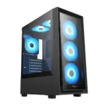 this is a image of PC Power Crystal Glass V3 BK Desktop Gaming Casing