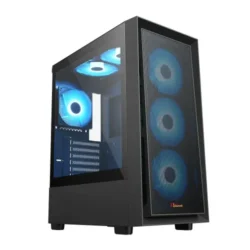 this is a image of PC Power Crystal Mesh V3 BK Desktop Gaming Casing