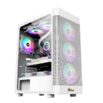 PC Power PG-H350 WH Icy Mesh Mid Tower Gaming Casing