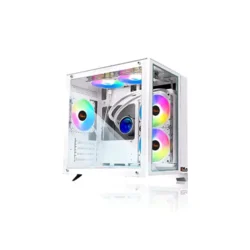 this is a image of PC POWER ICE CUBE M-ATX Gaming Case White