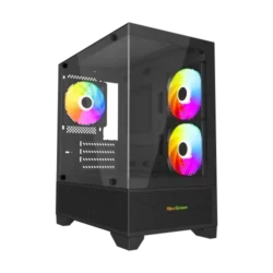 this is a image of MaxGreen 350 Mid-Tower M-ATX Gaming Casing With 3 ARGB Fan