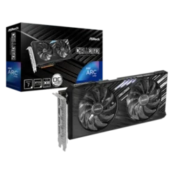 this is a image of ASRock Intel Arc A750 Challenger SE 8GB 650W OC Graphics Card