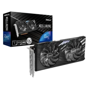 this is a image of ASRock Intel Arc A750 Challenger SE 8GB 650W OC Graphics Card